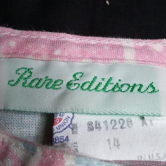 Vintage Rare Editions Abstract Geometric Stripes Pastel Midi Dress Sleeveless - Picture 4 of 7